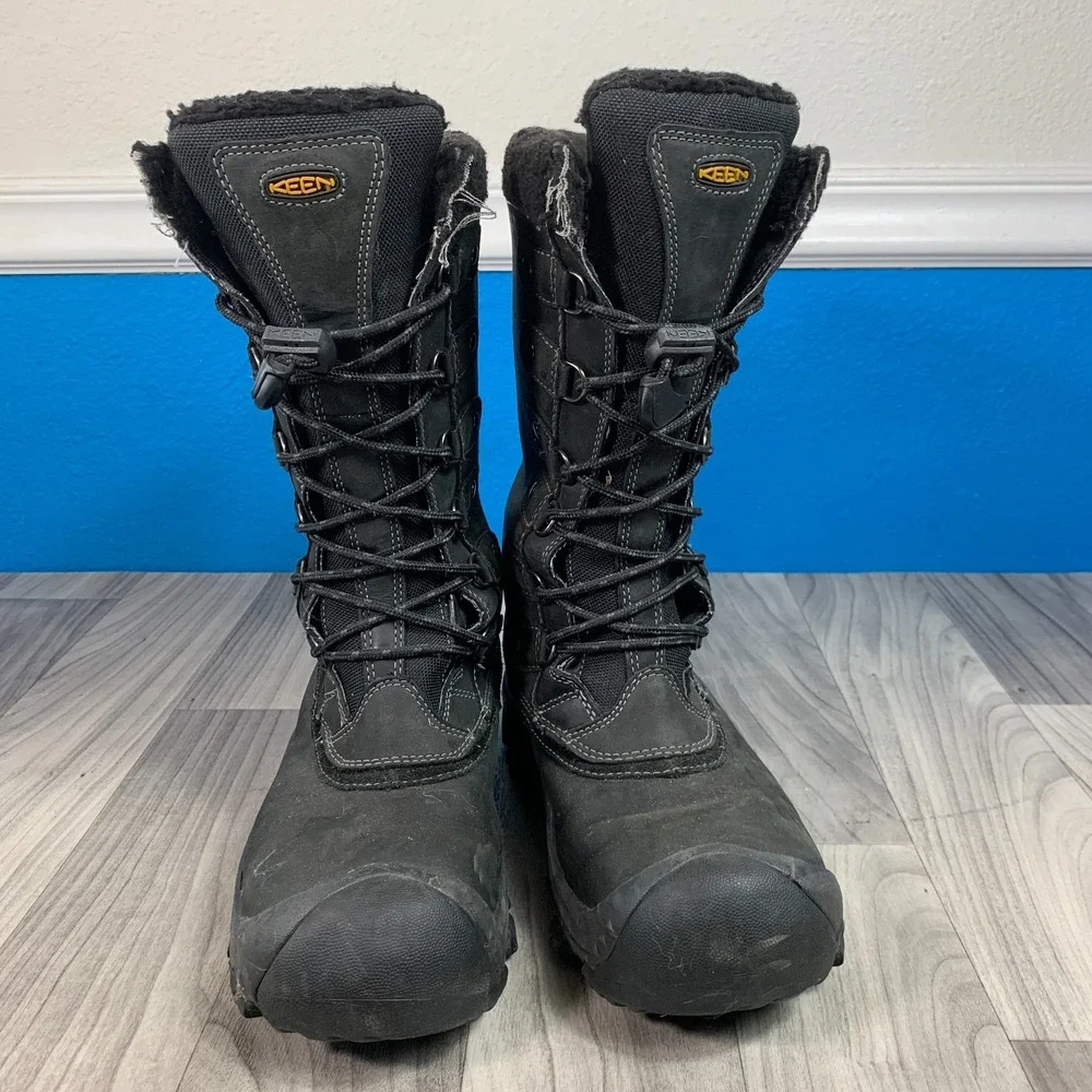 Keen Alaska Keen Dry Women's Black Boots Size 8.5 Fur Lined Warm